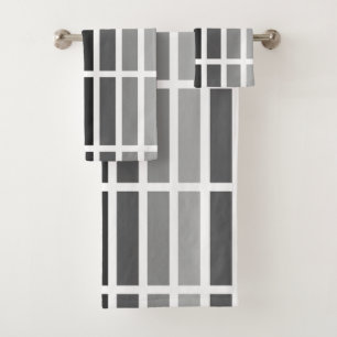 Silver Gray Hues Bath Towel Set