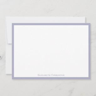 Silver Gray Simple Minimalist Border Note Card