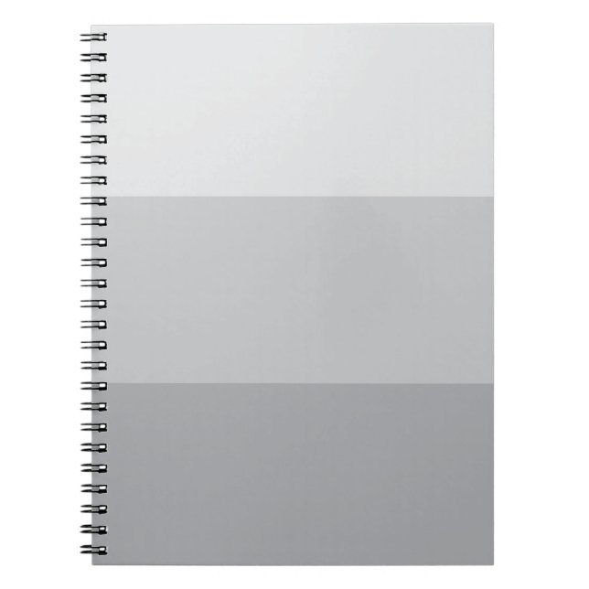 Silver Gray Striped Notebook (Front)