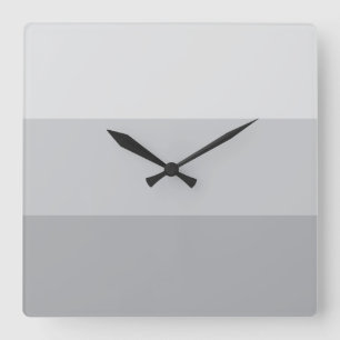 Silver Gray Striped Square Wall Clock