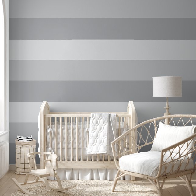 Silver Gray Striped Wallpaper (Kids)