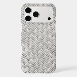 Silver Grey Basket Weave Geometric Pattern