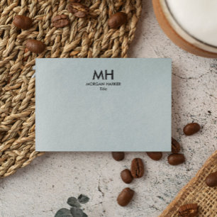 Silver Grey Black Minimal Clean Initials Post-it Notes