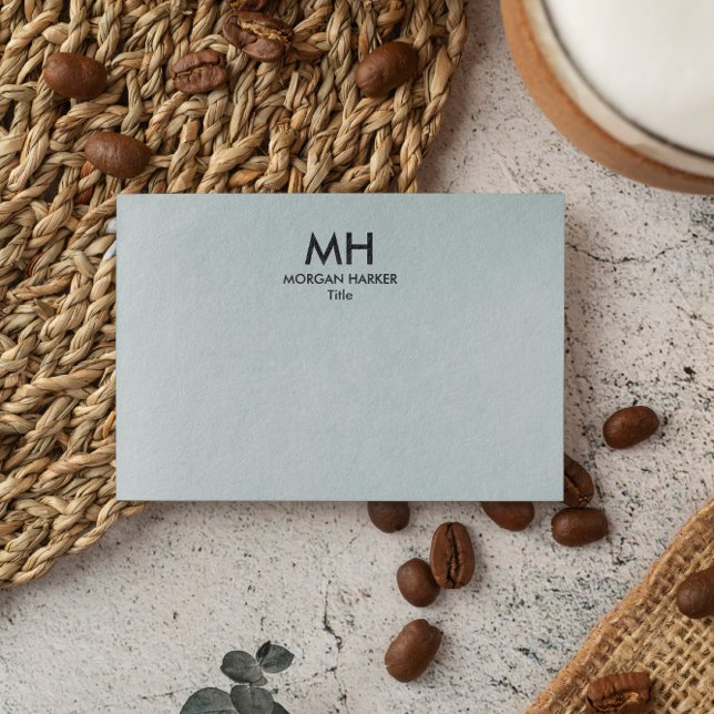 Silver Grey Black Minimal Clean Initials Post-it Notes (Creator Uploaded)