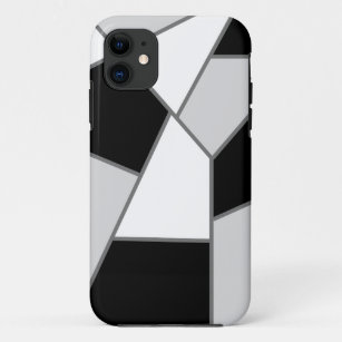 Silver Grey Black White Geometric Case-Mate iPhone Case