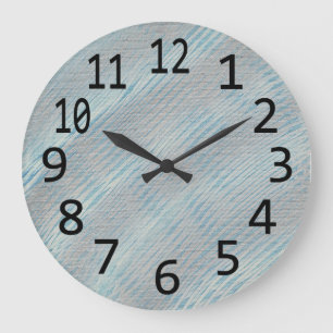 Silver Grey Blue Abstract Diagonal Lines Clocks