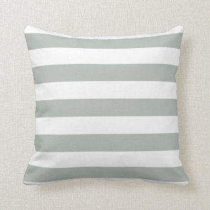 Silver Grey Bold Striped Pillow
