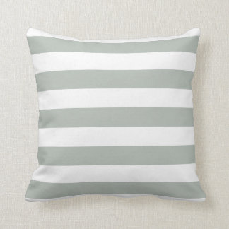 Silver Grey Bold Striped Pillow