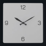 Silver Grey C0C0C0 Colour - Option to Add Name Square Wall Clock<br><div class="desc">A full scale PNG image based on the HEX code (six-digit hex triplet) shown. Use this code to mix, match and customise any other item to go with this, or to add to other collections. Hex codes may be used to customise most text and background colours on Zazzle products. You...</div>