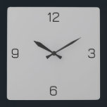 Silver Grey C0C0C0 Colour - Option to Add Name Square Wall Clock<br><div class="desc">A full scale PNG image based on the HEX code (six-digit hex triplet) shown. Use this code to mix, match and customise any other item to go with this, or to add to other collections. Hex codes may be used to customise most text and background colours on Zazzle products. You...</div>