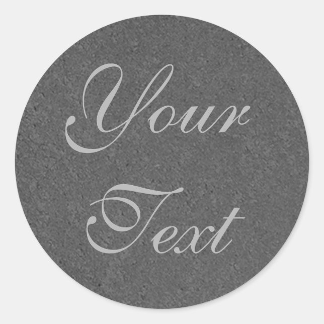 Silver Grey Custom Envelope Seals with Text (Front)