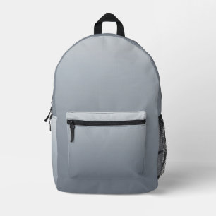 Silver Grey Deep to Light Tones Printed Backpack