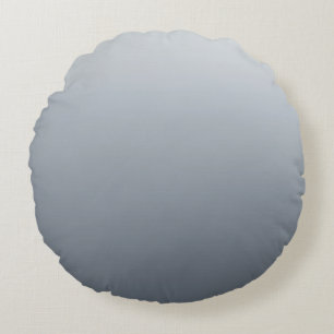 Silver Grey Deep to Light Tones Round Cushion