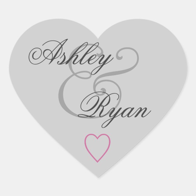 Silver Grey Envelope Seal Wedding (Front)