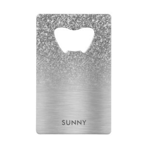 Silver-Grey Faux Glitter & Metallic Texture Blend