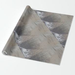 Silver Grey Foiled Fabric Look Wrapping Paper