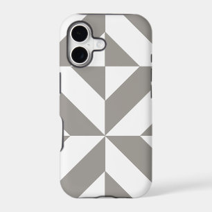 Silver Grey Geometric Art Deco