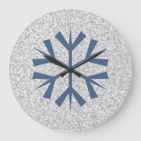 Silver Grey Glitter With Blue Snowflake