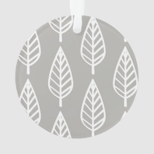 silver grey / grey and white ornament