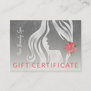 Silver Grey Hair Salon Christmas Gift Certificate