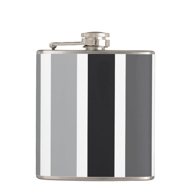 Silver Grey Hues Hip Flask (Front)