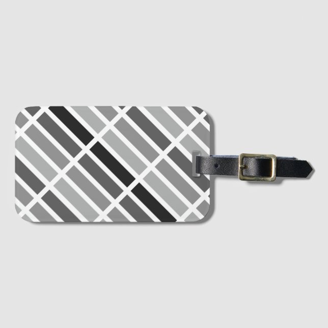Silver Grey Hues Luggage Tag (Front Horizontal)