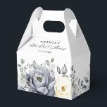 Silver Grey Ivory Floral Winter Boho Bridal Shower Favour Box<br><div class="desc">Elegant floral winter bridal shower favour box features elegant grey ,  ivory and silver watercolor flower bouquet frosty-hued greenery. Please contact me for any help in customisation or if you need any other product with this design.</div>
