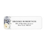 Silver Grey Ivory Floral Winter Return Address<br><div class="desc">Elegant floral winter return address label features elegant grey ,  ivory and silver watercolor flower bouquet frosty-hued greenery. Please contact me for any help in customisation or if you need any other product with this design.</div>