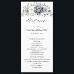 Silver Grey Ivory Floral Winter Rustic Wedding<br><div class="desc">Elegant floral winter wedding program features elegant grey ,  ivory and silver watercolor flower bouquet frosty-hued greenery. Please contact me for any help in customisation or if you need any other product with this design.</div>