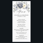 Silver Grey Ivory Floral Winter Rustic Wedding Menu<br><div class="desc">Elegant floral winter wedding menu features elegant grey ,  ivory and silver watercolor flower bouquet frosty-hued greenery. Please contact me for any help in customisation or if you need any other product with this design.</div>