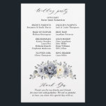 Silver Grey Ivory Floral Winter  Wedding Program<br><div class="desc">Elegant floral winter wedding program features elegant grey ,  ivory and silver watercolor flower bouquet frosty-hued greenery. Please contact me for any help in customisation or if you need any other product with this design.</div>