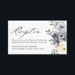 Silver Grey Ivory Floral Winter  Wedding Reception Enclosure Card<br><div class="desc">Elegant floral winter wedding reception card features elegant grey ,  ivory and silver watercolor flower bouquet frosty-hued greenery. Please contact me for any help in customisation or if you need any other product with this design.</div>