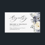 Silver Grey Ivory Floral Winter Wedding Registry Enclosure Card<br><div class="desc">Elegant floral winter wedding registry card features elegant grey ,  ivory and silver watercolor flower bouquet frosty-hued greenery. Please contact me for any help in customisation or if you need any other product with this design.</div>