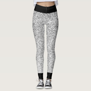 Silver grey light glitter sparkles leggings