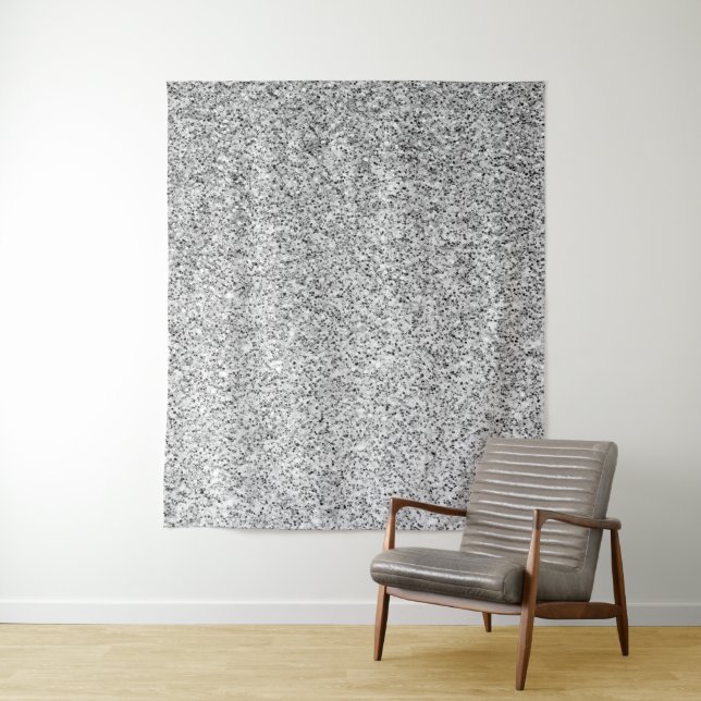Silver grey light glitter sparkles tapestry (In Situ)