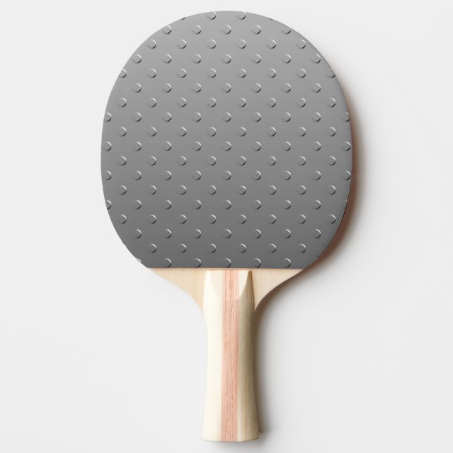 Silver Grey Metal Texture Look Ping Pong Paddle (Front)