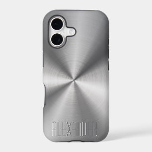 Silver Grey Metallic Design Stainless Steel Look