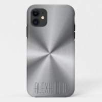 Silver Grey Metallic Design Stainless Steel Look