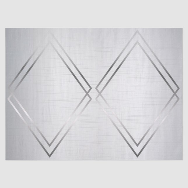 Silver Grey Metallic Tissue Paper (Front)