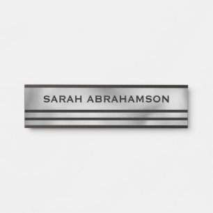 Silver Grey Modern Door Sign Signs Name Plate
