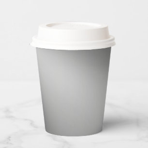 Silver Grey Moonlight Ombre Effect Paper Cups