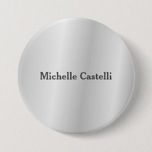 Silver Grey Professional Unique Classical Simple 7.5 Cm Round Badge
