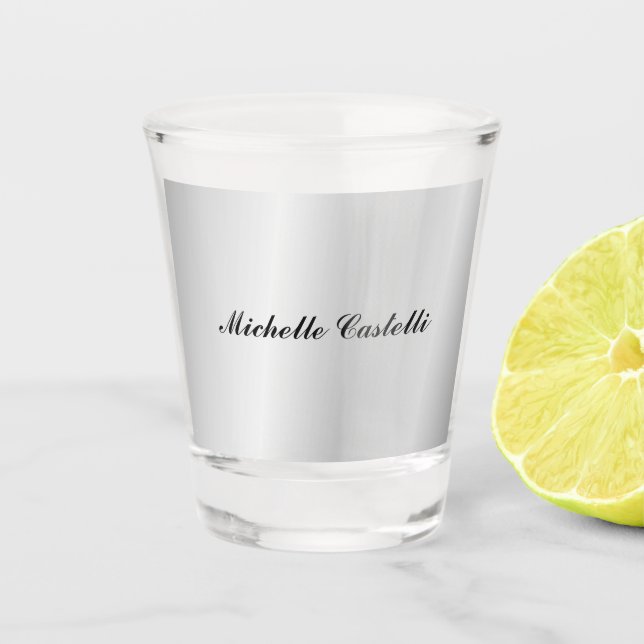Silver Grey Professional Unique Classical Simple Shot Glass (Front)