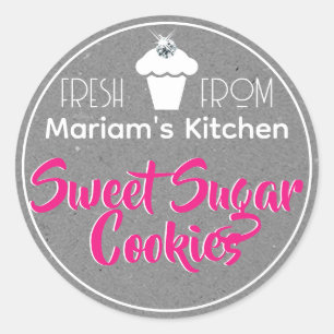 Silver Grey Rhinestone Cupcake Cake Pastry Label
