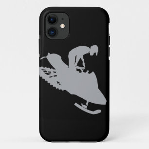 Silver Grey Snowmobiler iPhone 11 Case