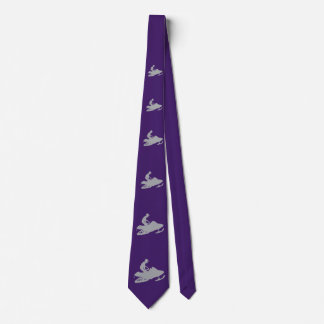 Silver-Grey Snowmobiler Tie