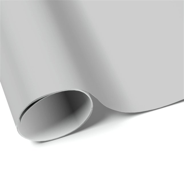 Silver Grey Solid Colour | Classic | Elegant Wrapping Paper (Roll Corner)