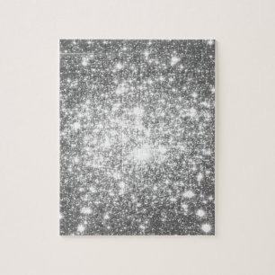Silver Grey Sparkle Jigsaw Puzzle