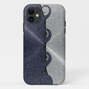 Silver Grey Stainless Metallic Swirl Pattern 2 Case-Mate iPhone Case
