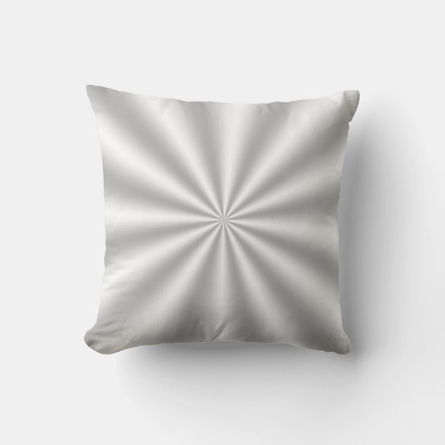 Silver/Grey Starburst Throw Pillow (Front)